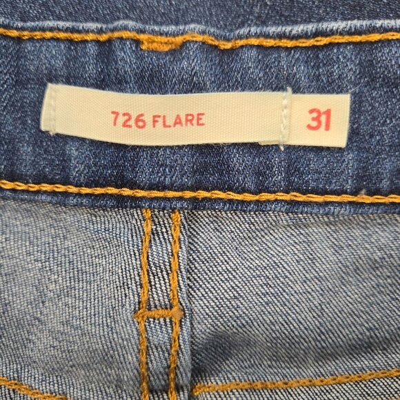 Levi's High Rise 726 Flare Jeans Size 31 - Picture 3 of 6